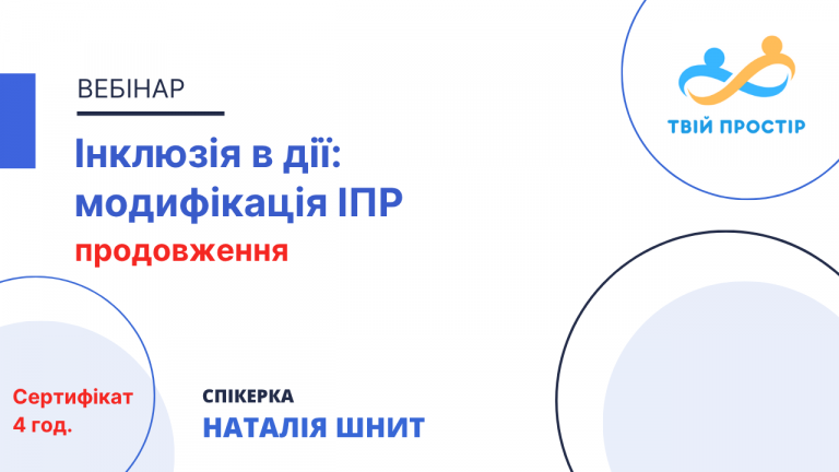 Інклюзія в дії: модифікація ІПР (продовження)